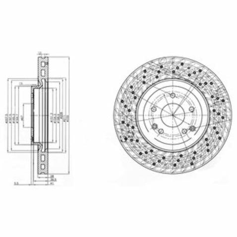 Tarcza hamulcowa DELPHI BG3985C