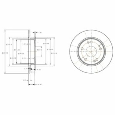Tarcza hamulcowa DELPHI BG4118C