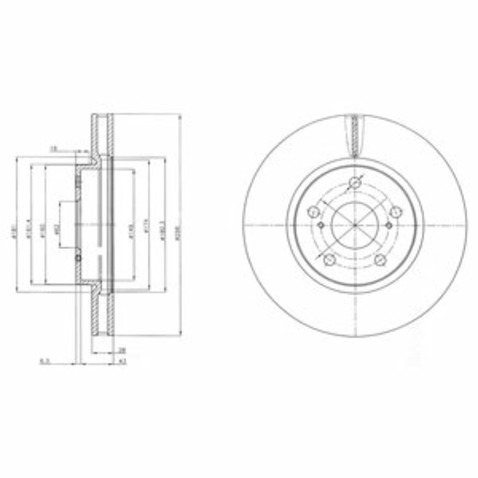 Tarcza hamulcowa DELPHI BG4139C