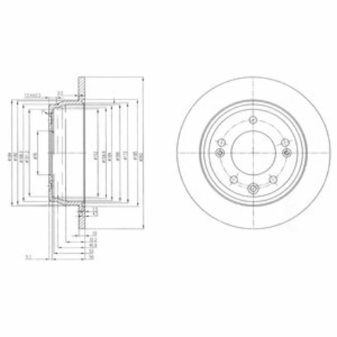 Tarcza hamulcowa DELPHI BG4082C