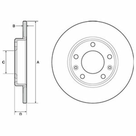 Tarcza hamulcowa DELPHI BG4670C