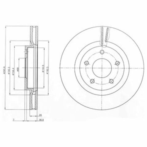 Tarcza hamulcowa DELPHI BG4109C