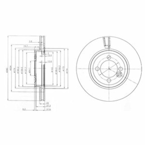 Tarcza hamulcowa DELPHI BG4146C