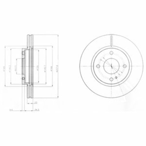 Tarcza hamulcowa DELPHI BG4170C