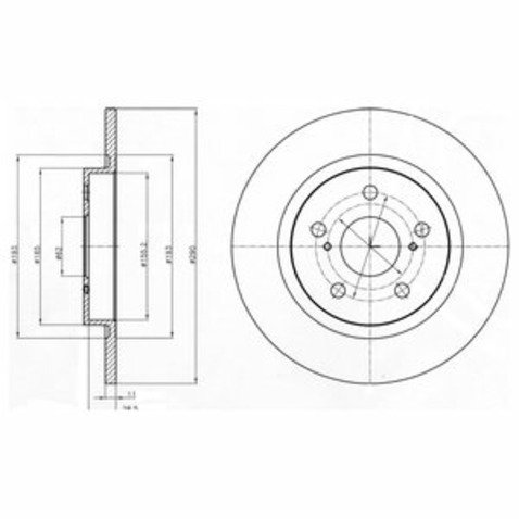 Tarcza hamulcowa DELPHI BG4200C