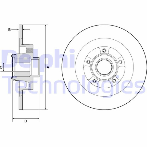 Tarcza hamulcowa DELPHI BG9134RSC