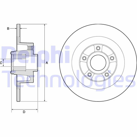 Tarcza hamulcowa DELPHI BG9135RS