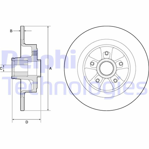 Tarcza hamulcowa DELPHI BG9136RS