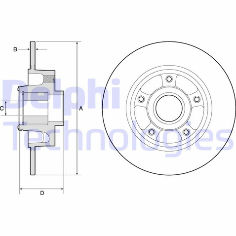 Tarcza hamulcowa DELPHI BG9137RS