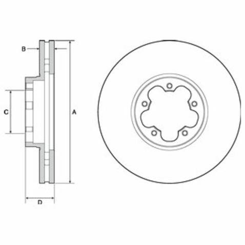 Tarcza hamulcowa DELPHI BG9142C