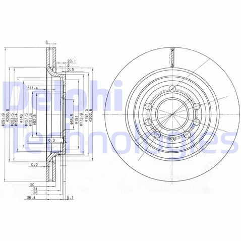Tarcza hamulcowa DELPHI BG3886C