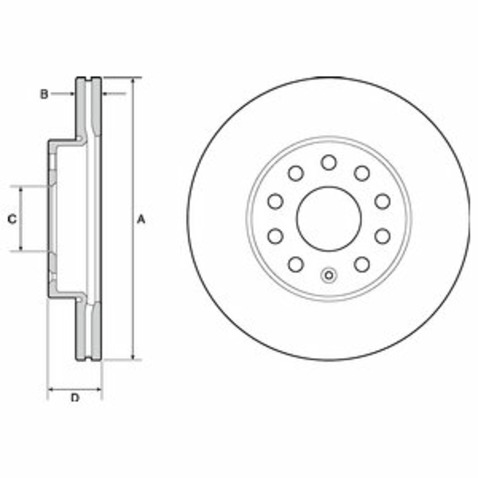 Tarcza hamulcowa DELPHI BG4701C