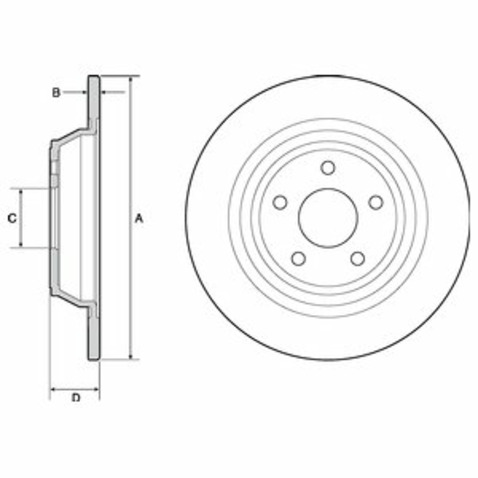 Tarcza hamulcowa DELPHI BG4703C