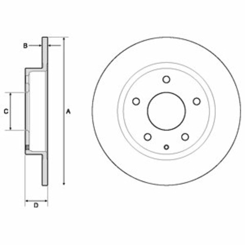 Tarcza hamulcowa DELPHI BG4707C