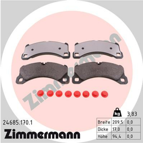 Klocki hamulcowe - komplet ZIMMERMANN 24685.170.1