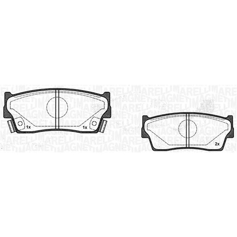 Klocki hamulcowe - komplet MAGNETI MARELLI 363916060799