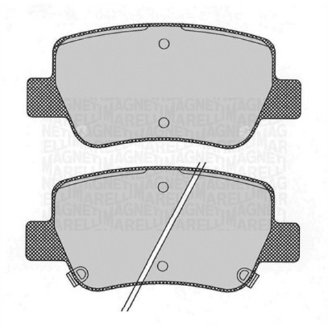 Klocki hamulcowe - komplet MAGNETI MARELLI 363916060686