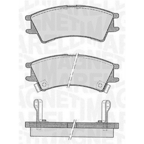 Klocki hamulcowe - komplet MAGNETI MARELLI 363916060800