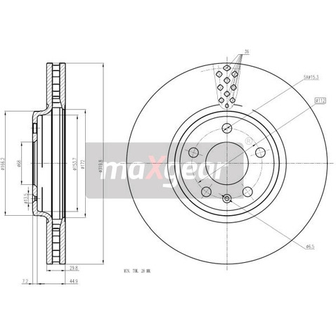 MAXGEAR Tarcza hamulcowa 19-2447