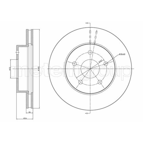 METELLI Tarcza hamulcowa 23-0696C