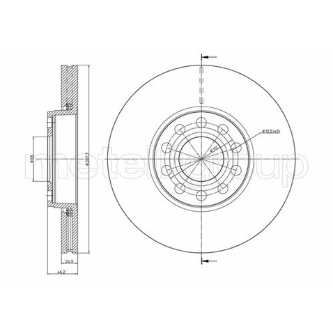 METELLI Tarcza hamulcowa 23-0745C