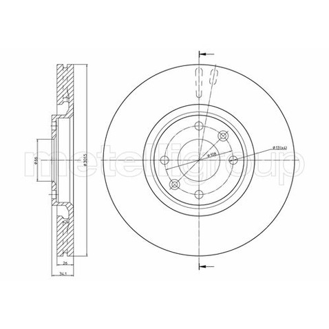 METELLI Tarcza hamulcowa 23-0751C