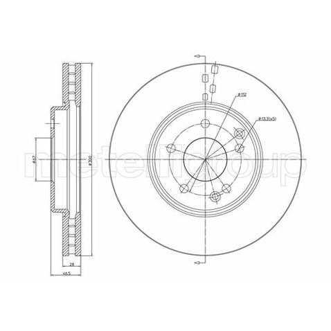 METELLI Tarcza hamulcowa 23-0753C