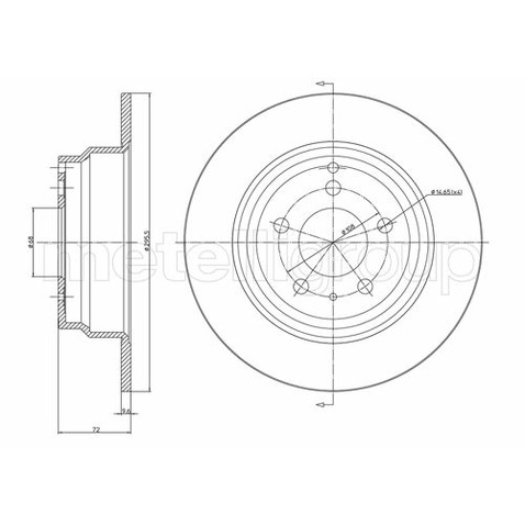 METELLI Tarcza hamulcowa 23-0376C