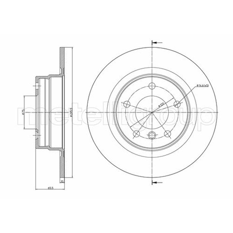 METELLI Tarcza hamulcowa 23-0814C