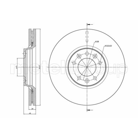 METELLI Tarcza hamulcowa 23-0886C