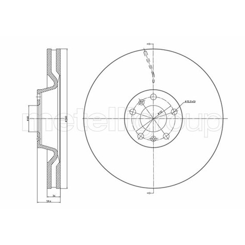 METELLI Tarcza hamulcowa 23-1102C