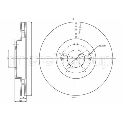 METELLI Tarcza hamulcowa 23-0593C