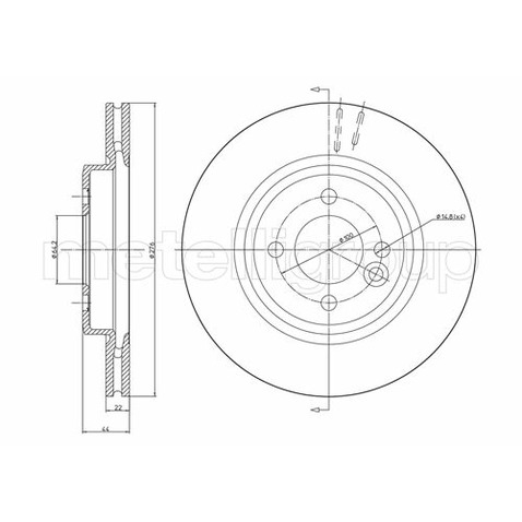 METELLI Tarcza hamulcowa 23-0666C