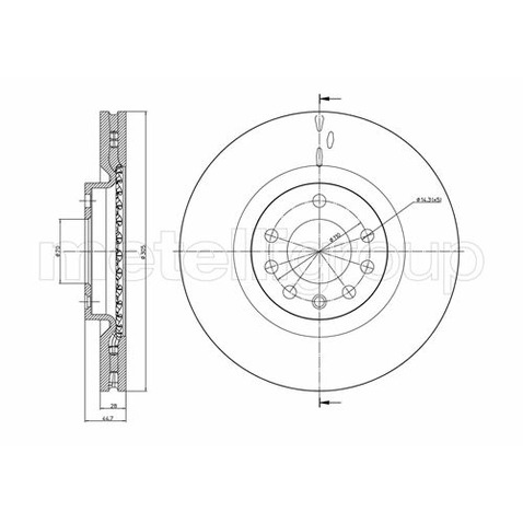 METELLI Tarcza hamulcowa 23-0860C