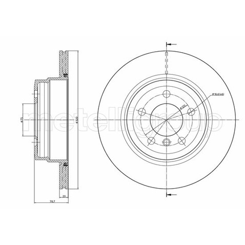 METELLI Tarcza hamulcowa 23-1025C