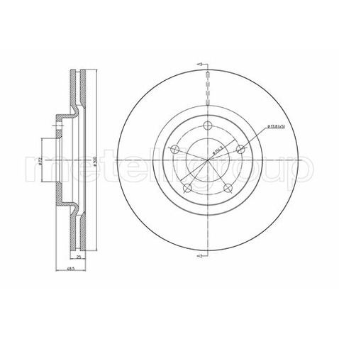 METELLI Tarcza hamulcowa 23-0730C