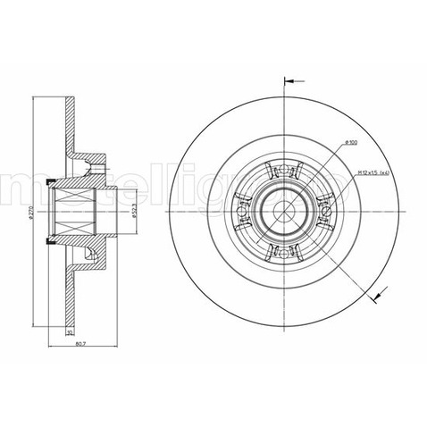 METELLI Tarcza hamulcowa 23-0804