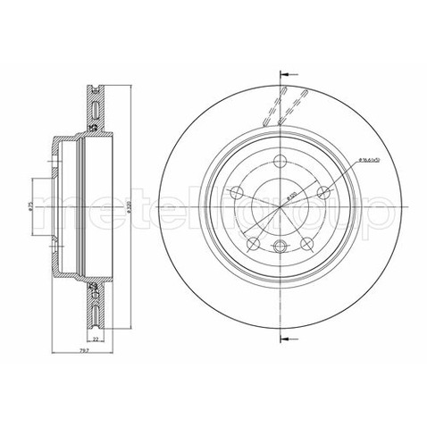 METELLI Tarcza hamulcowa 23-0813C