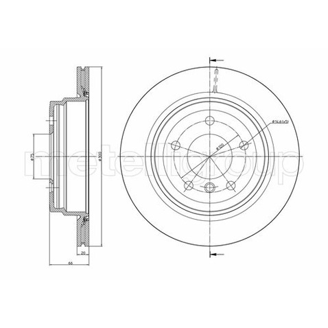 METELLI Tarcza hamulcowa 23-0871C