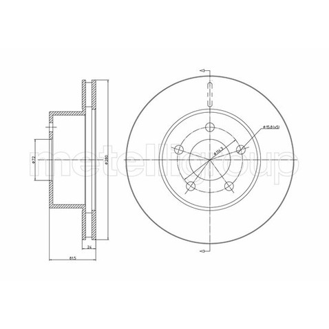 METELLI Tarcza hamulcowa 23-1051C