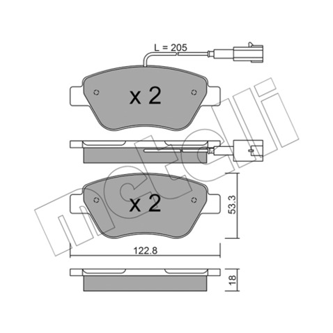 Klocki hamulcowe - komplet METELLI 22-0321-3