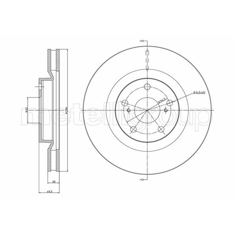 METELLI Tarcza hamulcowa 23-0946C