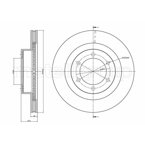 METELLI Tarcza hamulcowa 23-0968C