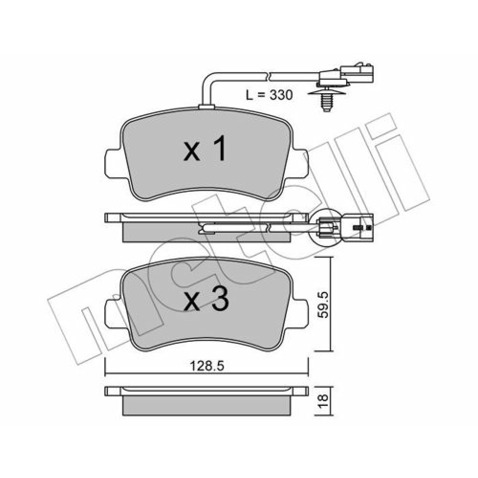 Klocki hamulcowe - komplet METELLI 22-0899-0