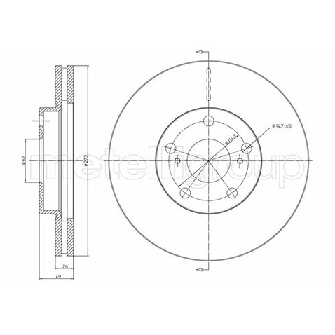 METELLI Tarcza hamulcowa 23-0979C