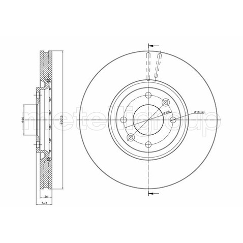 METELLI Tarcza hamulcowa 23-0985C
