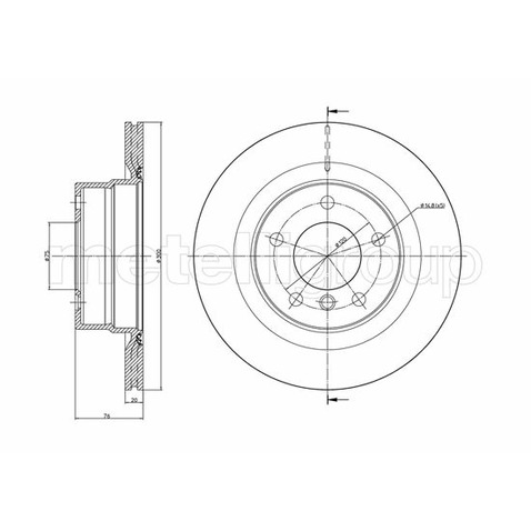 METELLI Tarcza hamulcowa 23-1014C