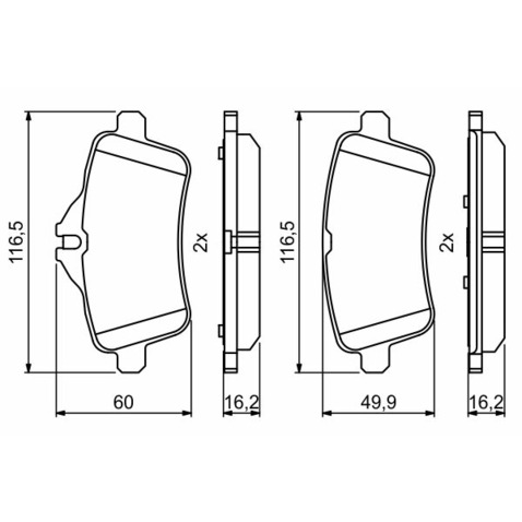 Bosch Zestaw klocków hamulcowych hamulce tarczowe 0 986 494 771