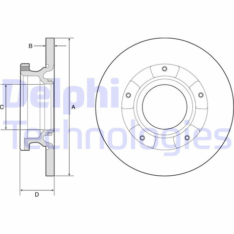 Delphi Tarcza hamulcowa BG4784C