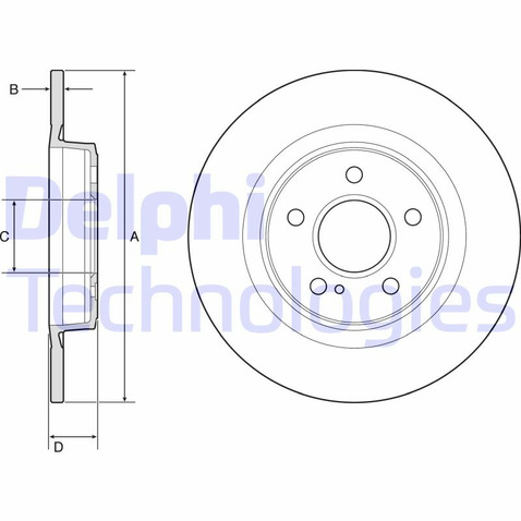 Delphi Tarcza hamulcowa BG4790C